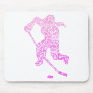 Hockey Player Ice Hockey Youth Girls Women Kids Mouse Mat