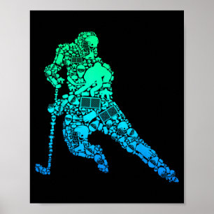 Hockey Player Ice Hockey Youth Men Kids Boys Poster