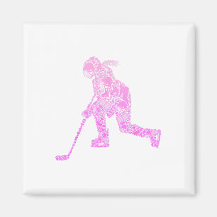 Hockey Player Ice Hockey Youth Women Kids Girls Magnet