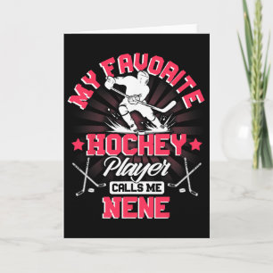 Hockey Player Ice My Favorite Hockey Player Calls  Card