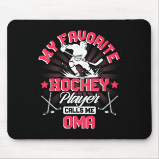 Hockey Player Ice My Favorite Hockey Player Calls  Mouse Mat