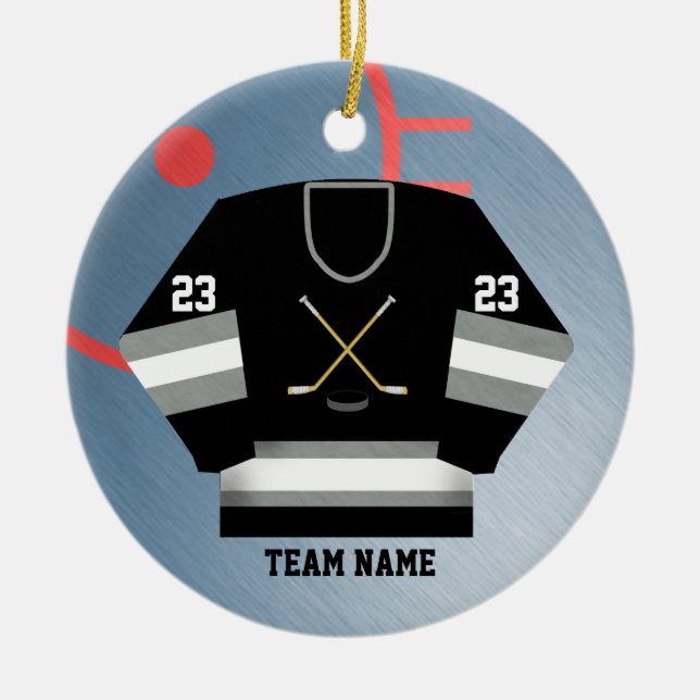 Hockey Player Jersey Ornament (Front)