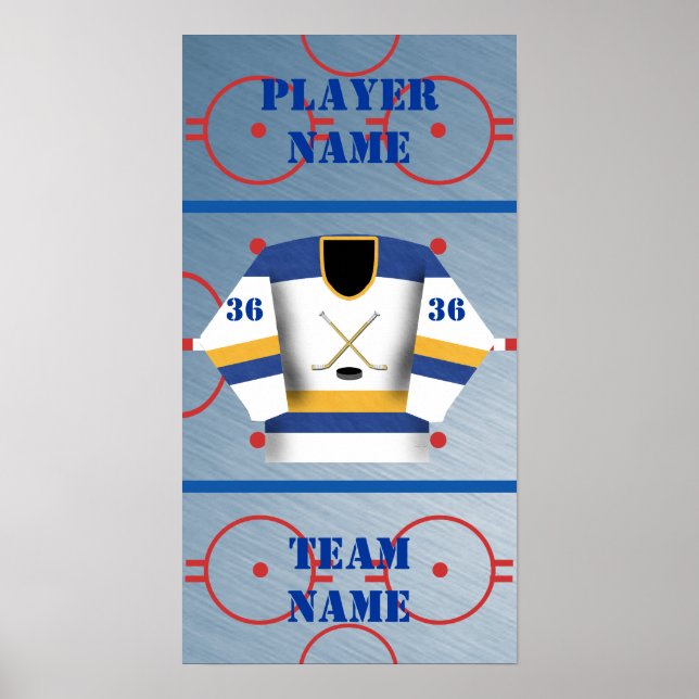 Hockey Player Jersey Poster (Front)