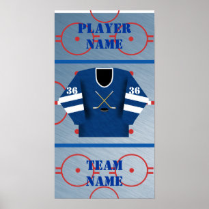 Hockey Player Jersey Poster