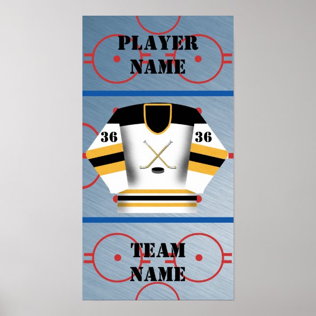 Hockey Player Jersey Poster (Front)
