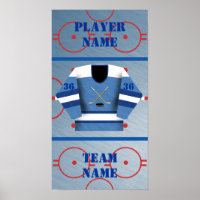 Hockey Player Jersey Poster