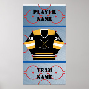 Hockey Player Jersey Poster