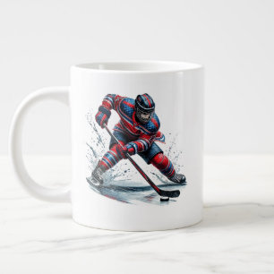 Hockey Player Jumbo Large Coffee Mug