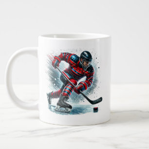 Hockey Player Jumbo Large Coffee Mug