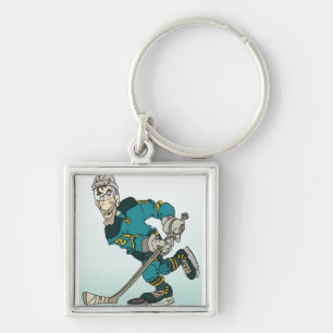 Hockey Player Key Ring