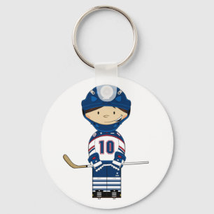 Hockey Player Keychain