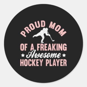 Hockey Player Olympic Ice Hockey Field Hockey Mom Classic Round Sticker