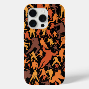 Hockey Player Pattern iPhone 15 Pro Case