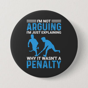 Hockey Player Penalty 7.5 Cm Round Badge