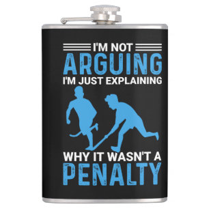 Hockey Player Penalty Hip Flask