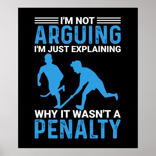 Hockey Player Penalty Poster (Front)