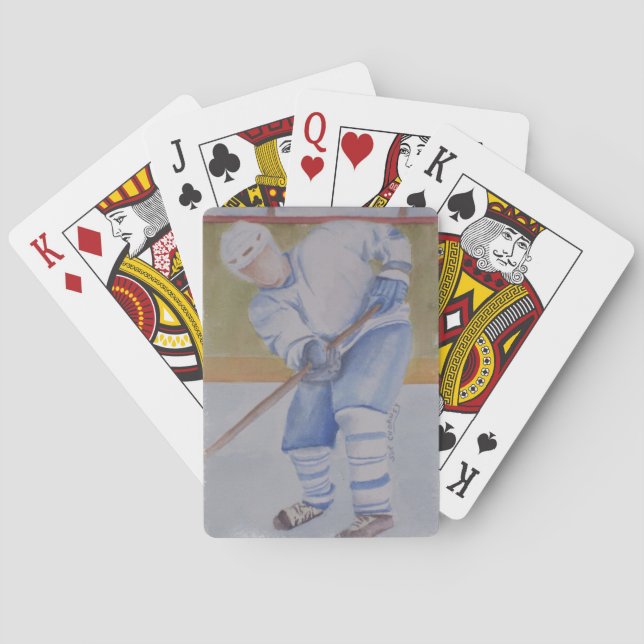 HOCKEY PLAYER PLAYING CARDS (Back)