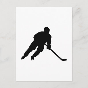 Hockey player postcard