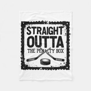 Hockey Player Straight Outta The Penalty Fleece Blanket