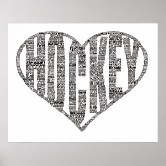 Hockey Player team coach Motivational Word Art Poster