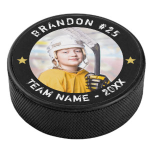 Hockey Player Team Photo Your Colour Hockey Puck