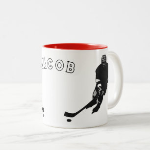 Hockey Player Two-Tone Coffee Mug