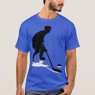 Hockey player typography ice skates T-Shirt