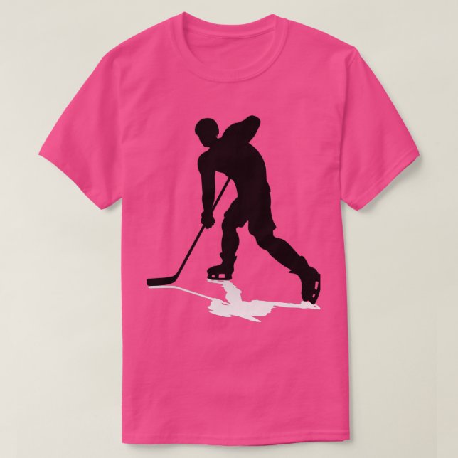 Hockey player typography T-Shirt (Design Front)