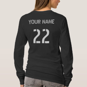Hockey Player Typography Tee with Name & Number
