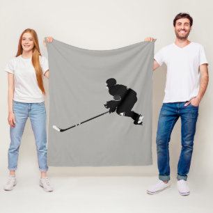 Hockey Player - Winter Sports Fleece Blanket