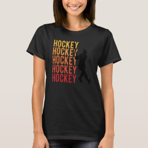 Hockey player with hockey stick field hockey count T-Shirt