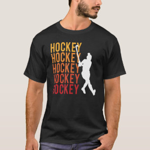 Hockey player with hockey stick field hockey count T-Shirt