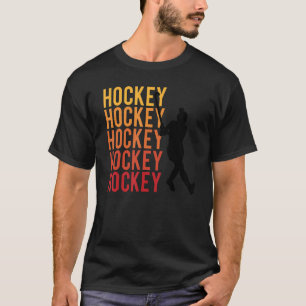 Hockey player with hockey stick field hockey count T-Shirt