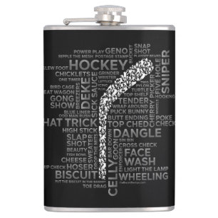 Hockey Players and Slang Hip Flask
