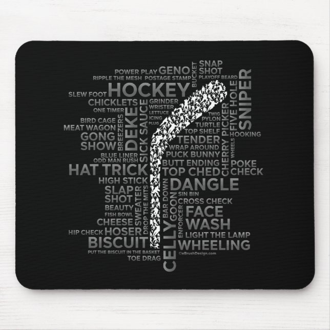 Hockey Players and Slang Mouse Mat (Front)