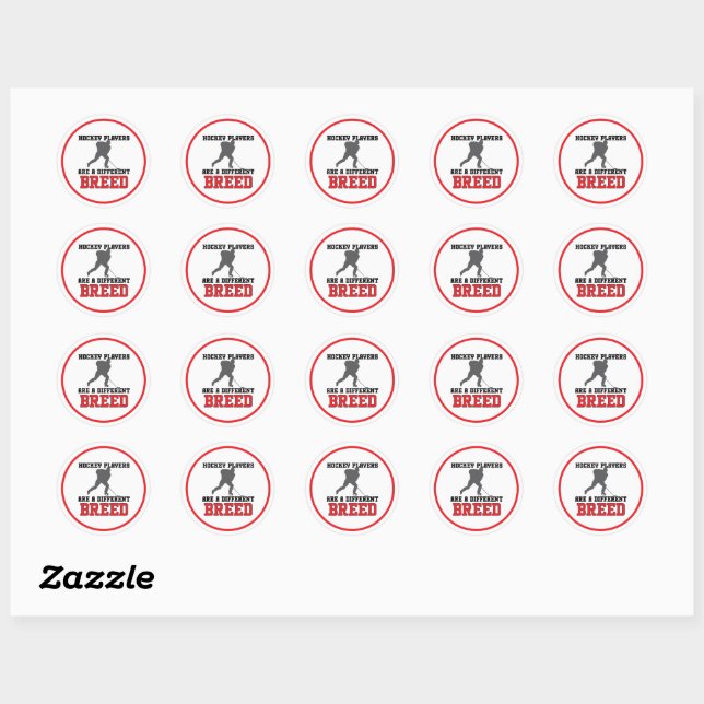 Hockey Players Are A Different Breed Classic Round Sticker (Sheet)