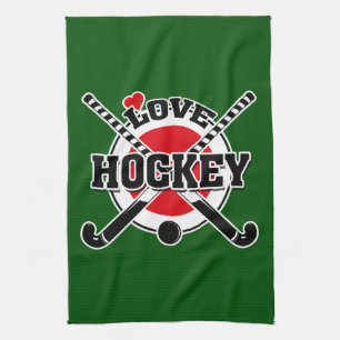 Hockey Players, Love Hockey Tea Towel