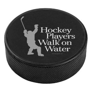 Hockey Players Walk On Water Puck