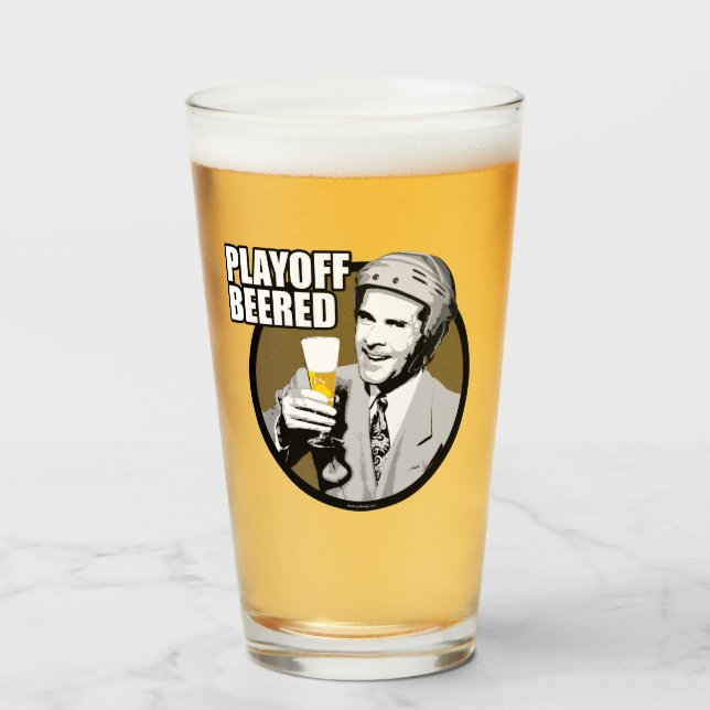 Hockey Playoff Beered Glass (Front Filled)