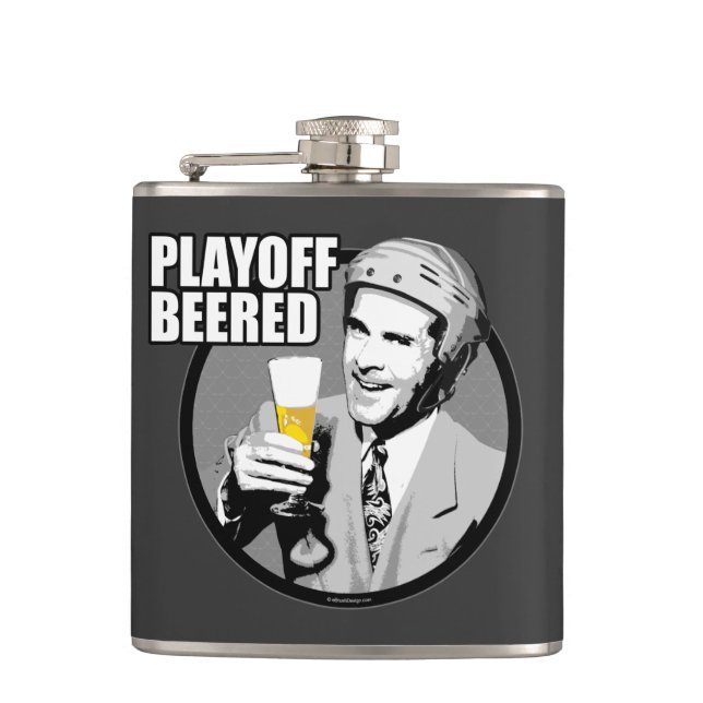 Hockey Playoff Beered Hip Flask (Front)