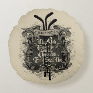 Hockey Prayer Round Cushion