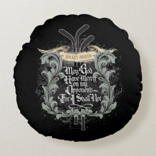 Hockey Prayer Round Pillow
