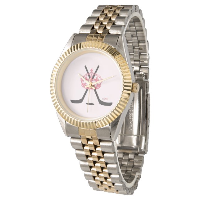 Hockey Princess ~ Hockey Mum Two Tone Watch (Angled)