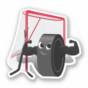 Hockey Puck and Goal Net Sports
