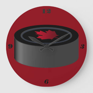 Hockey puck ball Clock