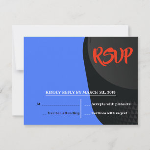 HOCKEY PUCK Bar Bar Mitzvah Reply Card