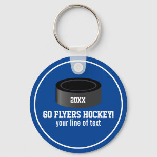 Hockey Puck Custom Team Name, Year, Your Text Key Ring
