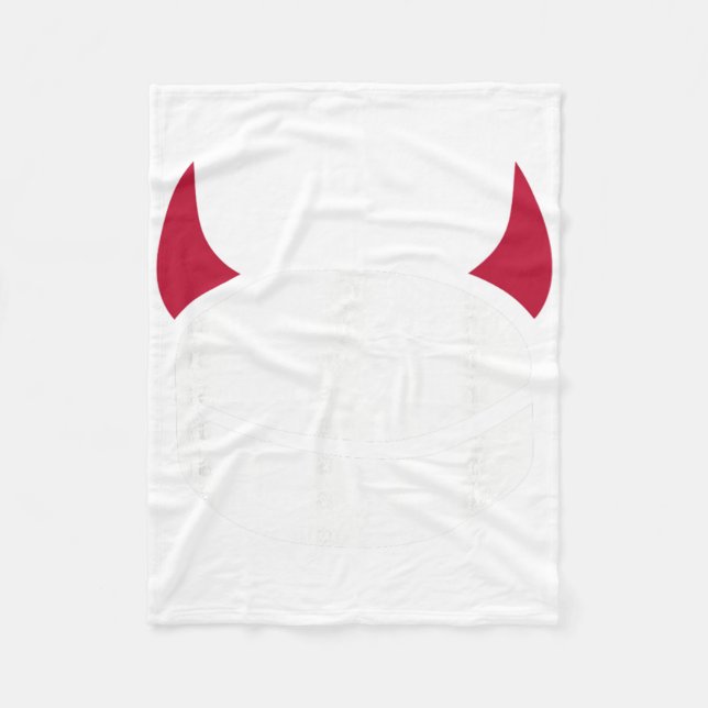 Hockey Puck Devil  Fleece Blanket (Front)