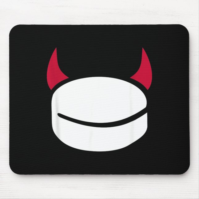 Hockey Puck Devil Mouse Mat (Front)