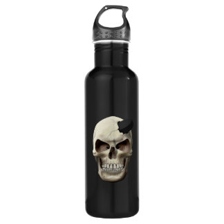 Hockey Puck in Skull 710 Ml Water Bottle
